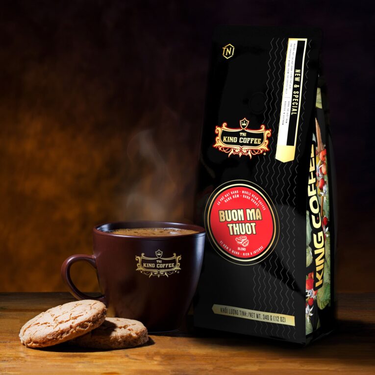 KING COFFEE Buon Ma Thuot Blend whole bean coffee - Bag 340g - PC