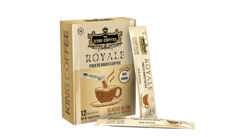 KING COFFEE ROYALE Classic Blend freeze dried soluble coffee - Box 24 g (12 sticks x 2g)