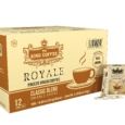 KING COFFEE ROYALE Classic Blend freeze dried soluble coffee - Box 24 g (12 sticks x 2g) - box + STICK + carton