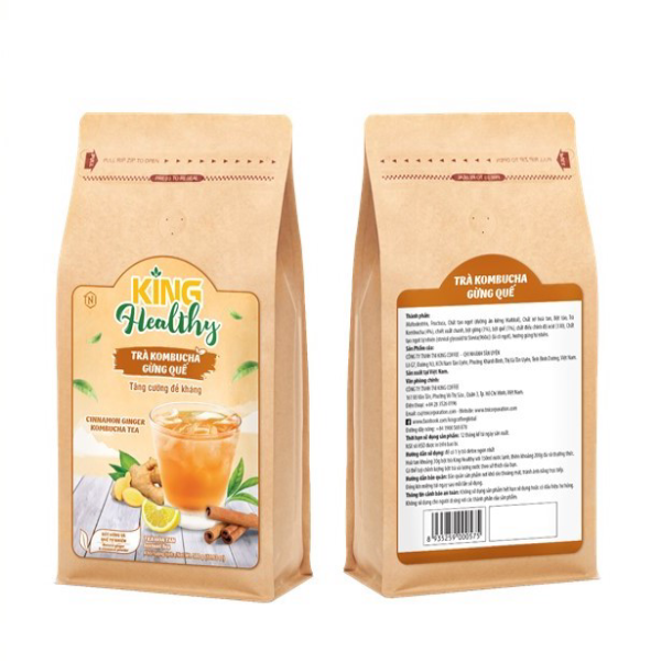 King Healthy Trà Kombucha Gừng Quế- Túi 500g (V/V)