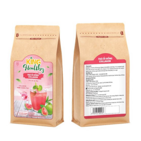 King Healthy Trà Ổi Hồng Collagen- Túi 500g (V/V)