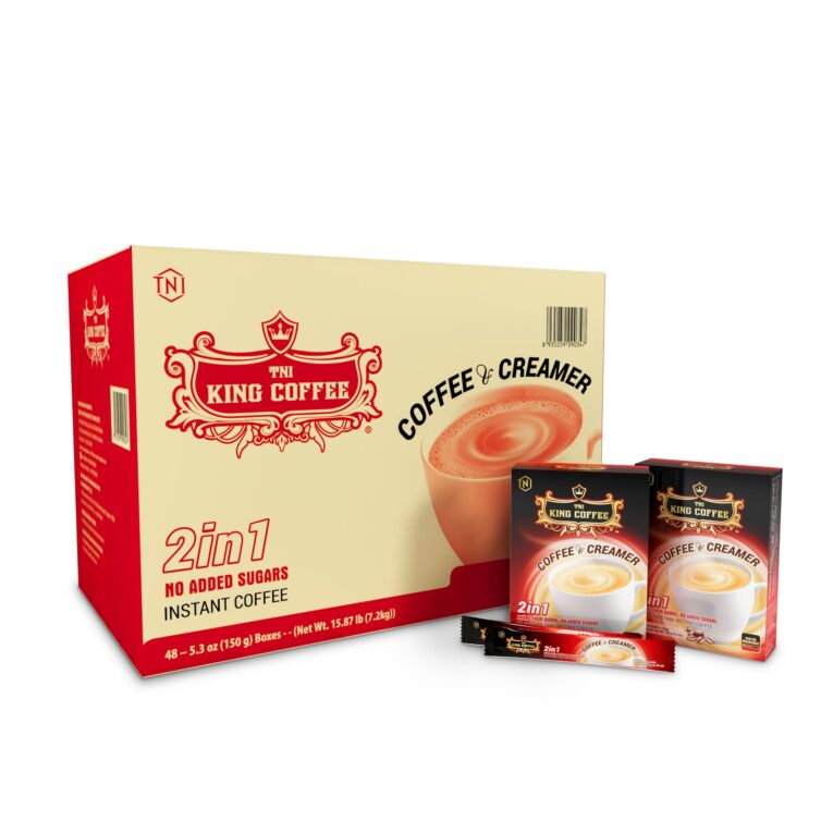 King coffee 2in1 instant coffee & Creamer - Box 15 sticks x 10gr - box 15+sticks + carton