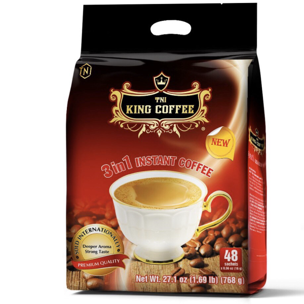 King coffee 3in1 instant - Bag 48 sachets x 16gr (E/E)