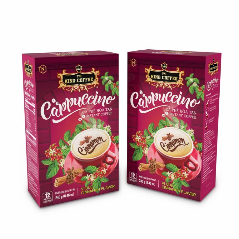 King coffee Cappuccino Cinnamon - Box 12 sticks x 20gr - box
