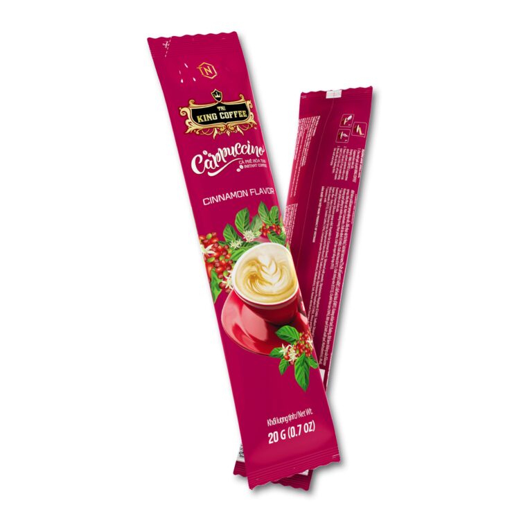 King coffee Cappuccino Cinnamon - Box 12 sticks x 20gr - sticks