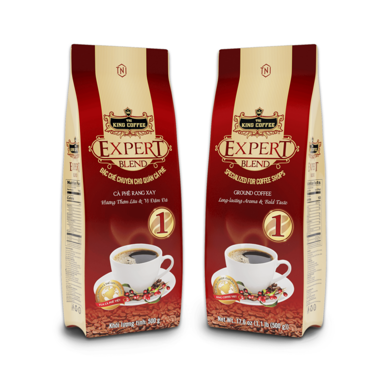King coffee Expert Blend 1- Túi 500gr - front back