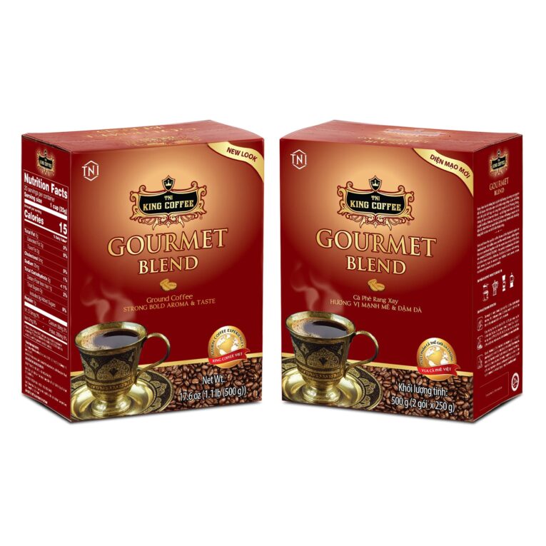 King coffee Gourmet Blend - Box 500gr - front back