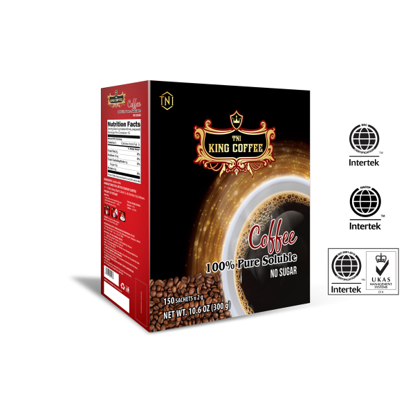 King coffee Pure black instant- Box 150 sachets x 2gr (EV)