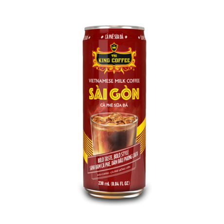 King coffee RTD Café sữa đá Sài Gòn Lon 238ml (E/V)