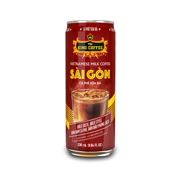King coffee RTD Café sữa đá Sài Gòn Lon 238ml (E/V)