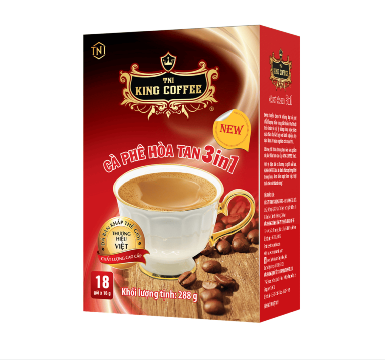 King coffee hòa tan 3in1 - Hộp 18 sticks
